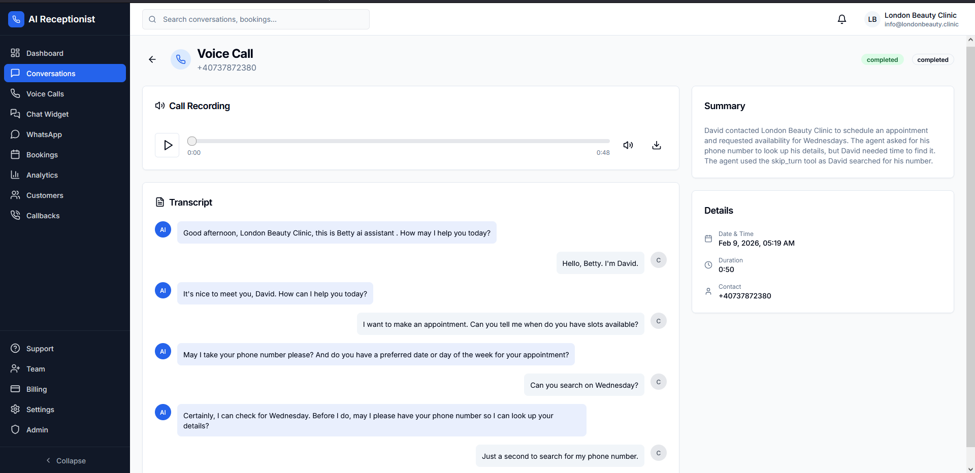 Dnevnik glasovnih klicev